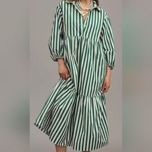 Anthropologie The Bettina Midi Cotton Dress